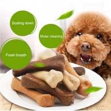Molar stick,glue bone,Cowhide Bone for Pet Dog Puppy Teeth Clean Stick Food Treats Dogs Bones