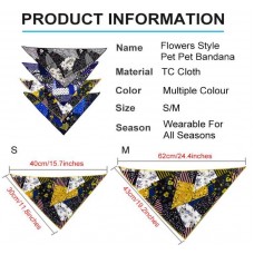  Triangle TC cloth Dogs Bandanas, Handkerchiefs Scarfs,Flowers style